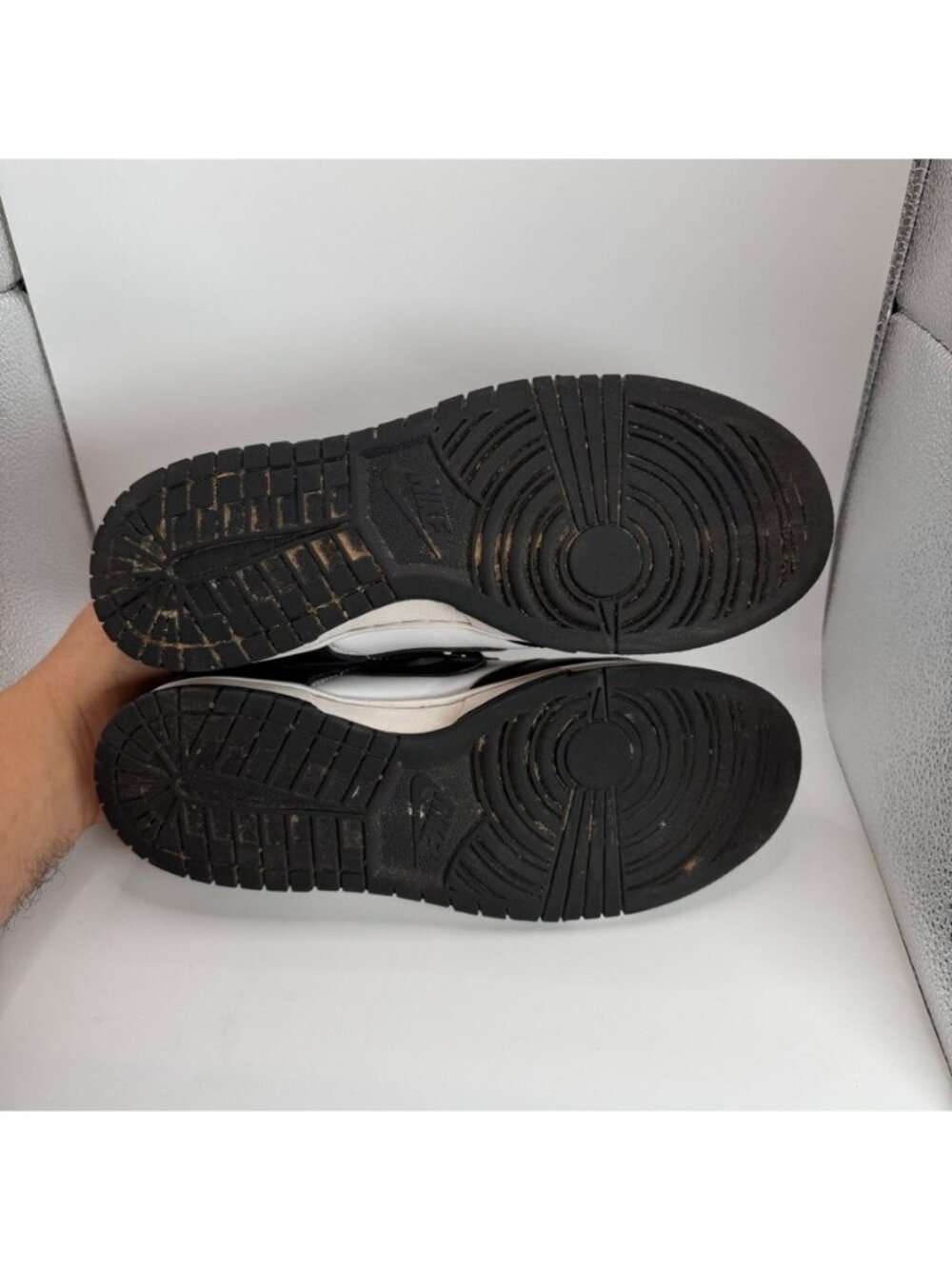 Nike Dunk Low Panda Shoes Mens Size 8 Black White Sneakers Leather DD1391-100 - Picture 10 of 11